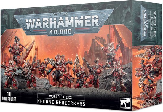 Dit is een foto van het spel World Eaterskhorne Berserkers - Chaos Space Marines te koop bij Speldorado Spellenwinkel Delft