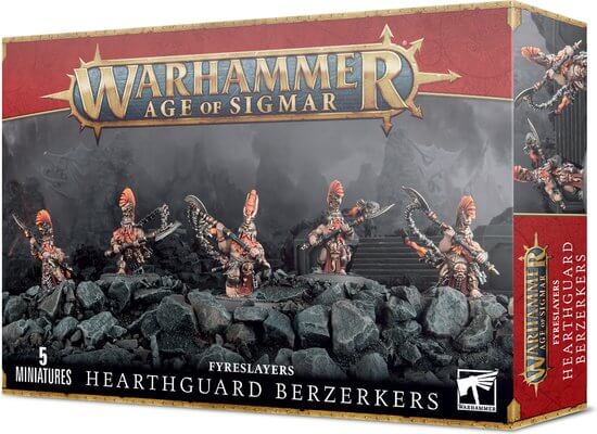 Dit is een foto van het spel Hearthguard Berzerkers - Fyreslayers te koop bij Speldorado Spellenwinkel Delft