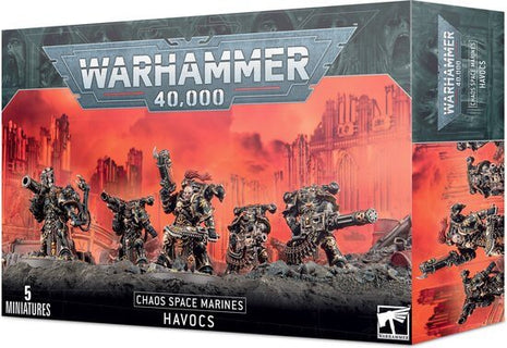 Dit is een afbeelding van het miniatuur Havocs - Chaos Space Marines voor het spel Warhammer, te koop bij Tabletop Miniature Wargames spellenwinkel Speldorado in delft