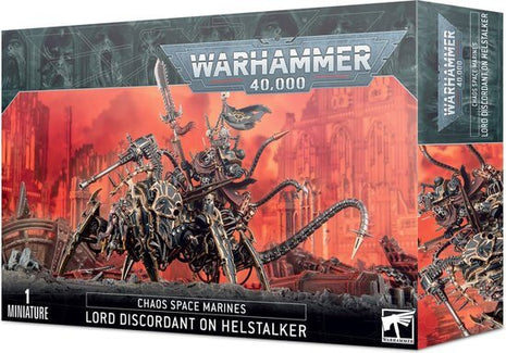 Dit is een afbeelding van het miniatuur Lord Discordant On Helstalker - Chaos Space Marines voor het spel Warhammer, te koop bij Tabletop Miniature Wargames spellenwinkel Speldorado in delft