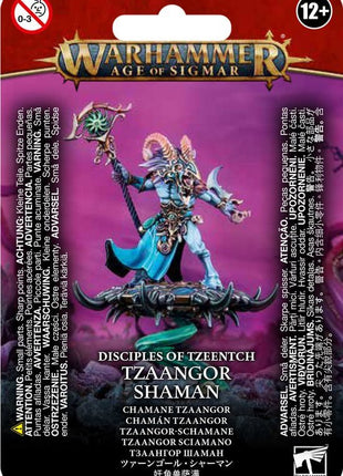 Dit is een afbeelding van het miniatuur Tzaangor Shaman - Tzeentch voor het spel Warhammer, te koop bij Tabletop Miniature Wargames spellenwinkel Speldorado in delft