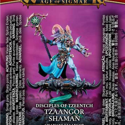 Dit is een foto van het spel Tzaangor Shaman - Tzeentch te koop bij Speldorado Spellenwinkel Delft