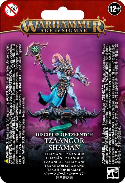 Dit is een foto van het spel Tzaangor Shaman - Tzeentch te koop bij Speldorado Spellenwinkel Delft