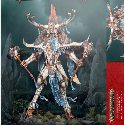 Dit is een foto van het spel Avalenor the stoneheart king - lumineth realm lords te koop bij Speldorado Spellenwinkel Delft