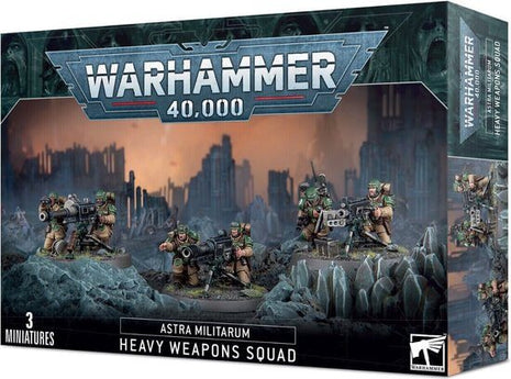 Dit is een afbeelding van het miniatuur Cadian Heavy Weapons Squad - Astra Militarum voor het spel Warhammer, te koop bij Tabletop Miniature Wargames spellenwinkel Speldorado in delft
