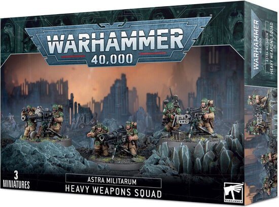 Dit is een foto van het spel A/Militarumcadian Heavy Weapons Squad - Astra Militarum te koop bij Speldorado Spellenwinkel Delft