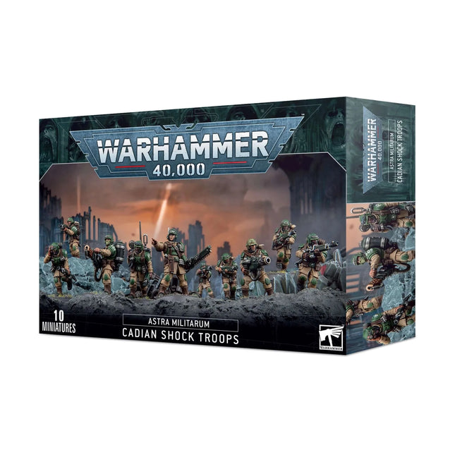 Dit is een foto van het spel Cadian Shock Troops - Astra Militarum te koop bij Speldorado Spellenwinkel Delft