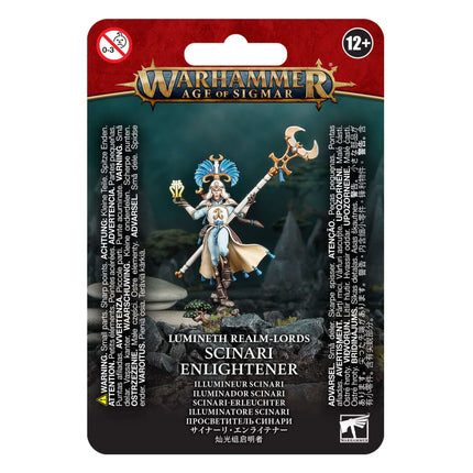 Dit is een foto van het spel Scinari Enlightener - Lumineth Realm Lords te koop bij Speldorado Spellenwinkel Delft