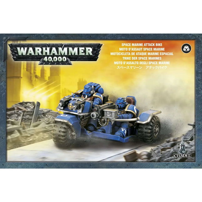 Dit is een foto van het spel Attack Bike - Space Marines, Games Workshop te koop bij Speldorado Spellenwinkel Delft