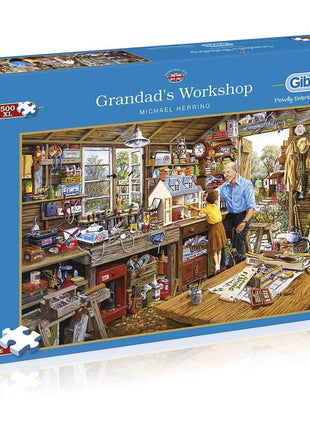 Dit is een foto van het spel Grandad'S Workshop - 500 xxl te koop bij Speldorado Spellenwinkel Delft