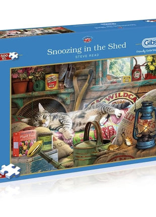 Dit is een foto van het spel Snoozing In The Shed - 500 xxl te koop bij Speldorado Spellenwinkel Delft