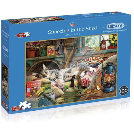 Dit is een foto van het spel Snoozing In The Shed - 500 xxl te koop bij Speldorado Spellenwinkel Delft