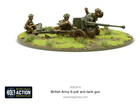 British Army 6 Pounder Anti Tank Gun voor Bolt Action - engelsen artillery schaal 1:58 miniatuur