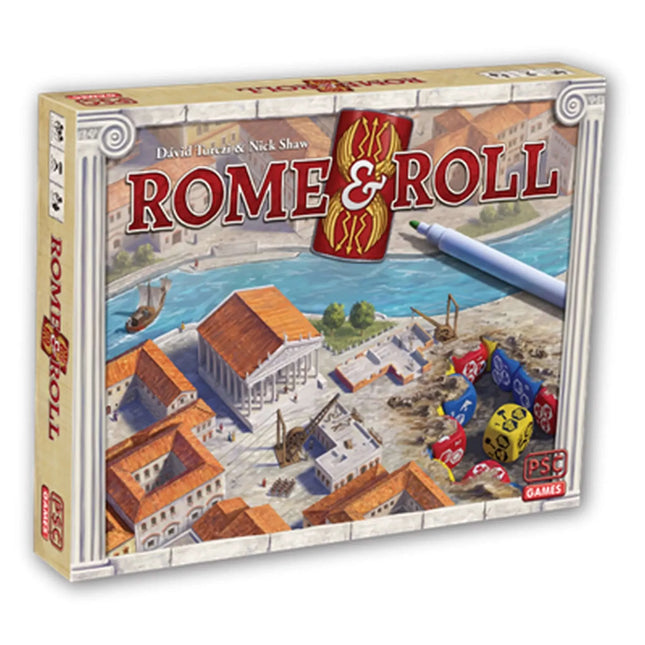 Dit is een foto van het spel Rome and Roll EN te koop bij Speldorado Spellenwinkel Delft