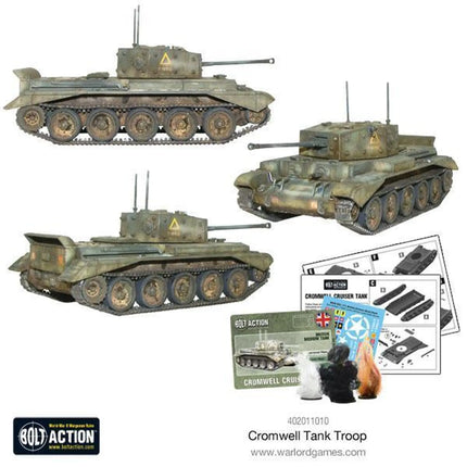 Dit is een foto van het spel Cromwell Tank Troop - Bolt Action te koop bij Speldorado Spellenwinkel Delft