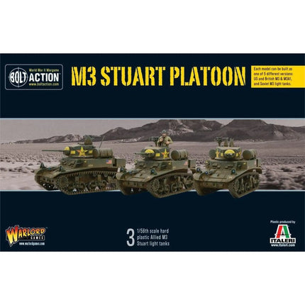 Dit is een foto van het spel M3 Stuart Troop - Bolt Action te koop bij Speldorado Spellenwinkel Delft
