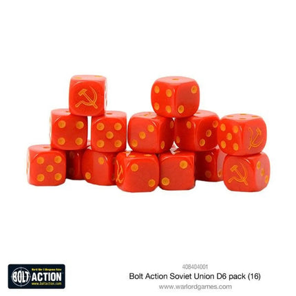 Dit is een foto van het spel Soviet Union D6 Dice (16) te koop bij Speldorado Spellenwinkel Delft