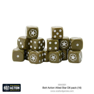 Bolt Action Allied Star D6 Pack (16), 408403001 van Warlord Games te koop bij Speldorado !