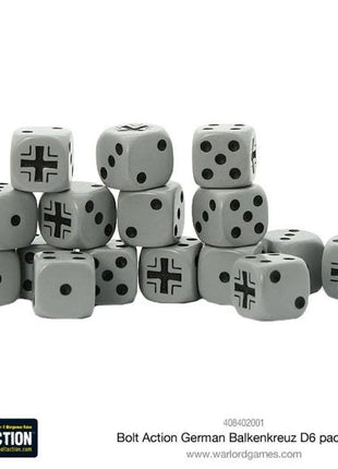 Dit is een foto van het spel German Balkenkreuz D6 Dice (16) te koop bij Speldorado Spellenwinkel Delft