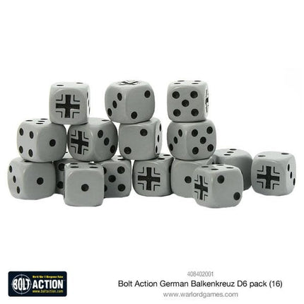 Dit is een foto van het spel German Balkenkreuz D6 Dice (16) te koop bij Speldorado Spellenwinkel Delft