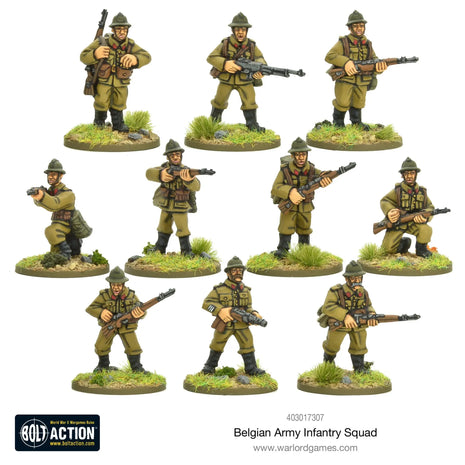 Dit is een foto van het spel Belgian Army Infantry Squad - Bolt Action te koop bij Speldorado Spellenwinkel Delft