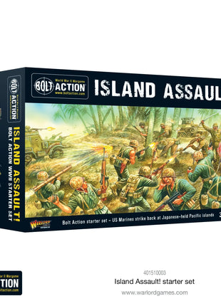 Dit is een foto van het spel Island Assault! Starter Set - Bolt Action te koop bij Speldorado Spellenwinkel Delft