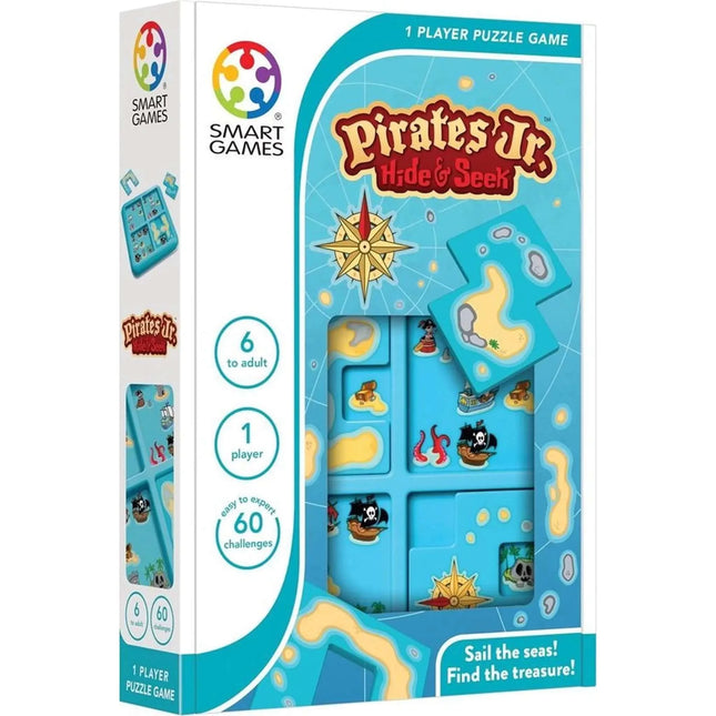 Dit is een foto van het spel Pirates Jr. Hide & Seek (60 Opdrachten) te koop bij Speldorado Spellenwinkel Delft