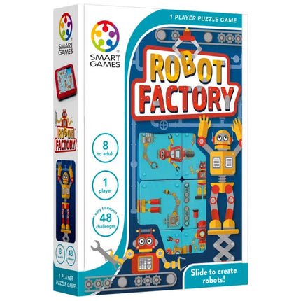 Dit is een foto van het spel Robot Factory -Compacts- Smart games te koop bij Speldorado Spellenwinkel Delft