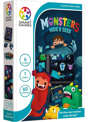 Dit is een foto van het spel Monsters Hide & Seek -Compacts- Smart games te koop bij Speldorado Spellenwinkel Delft