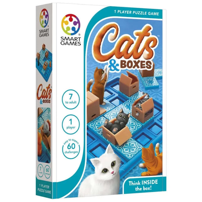 Dit is een foto van het spel Cats & Boxes -Compacts- Smart games te koop bij Speldorado Spellenwinkel Delft
