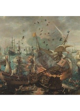 Dit is een foto van het spel Zeeslag Cornelis Van Wieringen (Rijksmuseum) te koop bij Speldorado Spellenwinkel Delft