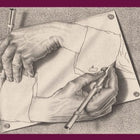 Dit is een foto van het spel Tekenende Handen M.C. Escher te koop bij Speldorado Spellenwinkel Delft