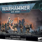 Dit is een afbeelding van het miniatuur Cadian Command Squad - Astra Militarum voor het spel Warhammer, te koop bij Tabletop Miniature Wargames spellenwinkel Speldorado in delft