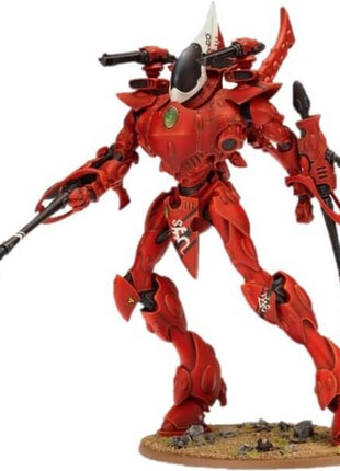 Dit is een afbeelding van het miniatuur Wraithknight - Aeldari voor het spel Warhammer, te koop bij Tabletop Miniature Wargames spellenwinkel Speldorado in delft