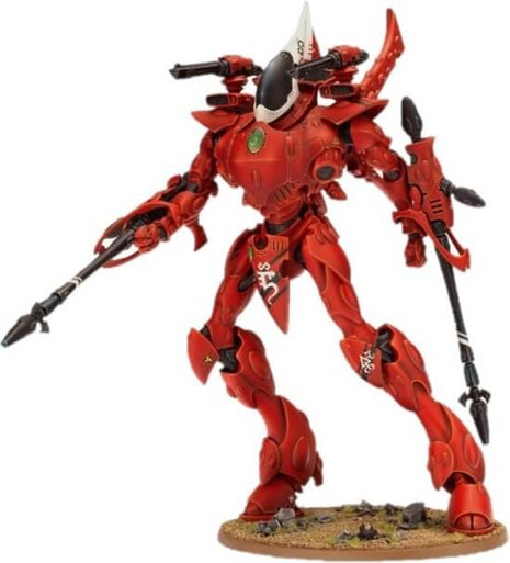 Dit is een afbeelding van het miniatuur Wraithknight - Aeldari voor het spel Warhammer, te koop bij Tabletop Miniature Wargames spellenwinkel Speldorado in delft