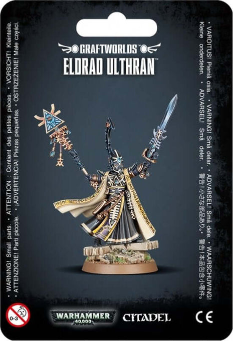 Dit is een afbeelding van het miniatuur Eldrad Ulthran - Aeldari voor het spel Warhammer, te koop bij Tabletop Miniature Wargames spellenwinkel Speldorado in delft