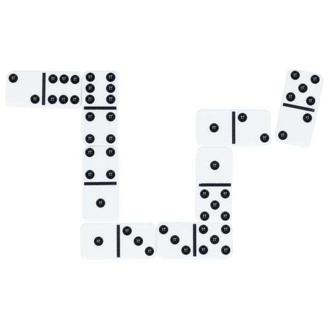 Domino  Domino, 28 Stenen, Wit - Kunststof - uitvoering