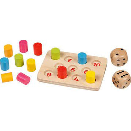 Dit is een foto van het spel Houten Dobbelspel Shut The Box te koop bij Speldorado Spellenwinkel Delft
