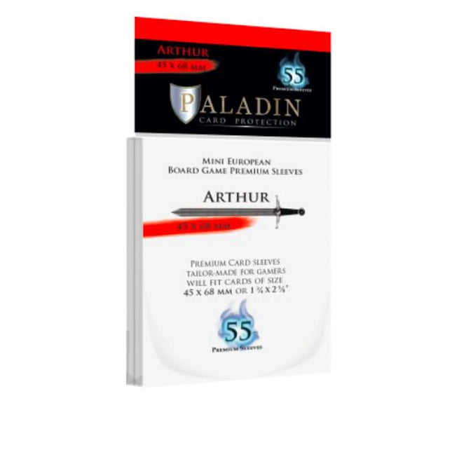 Dit is een foto van het spel Arthur Premium Mini European 45X68Mm (55 Sleeves) te koop bij Speldorado Spellenwinkel Delft