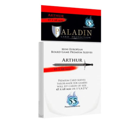 Dit is een foto van het spel Arthur Premium Mini European 45X68Mm (55 Sleeves) te koop bij Speldorado Spellenwinkel Delft