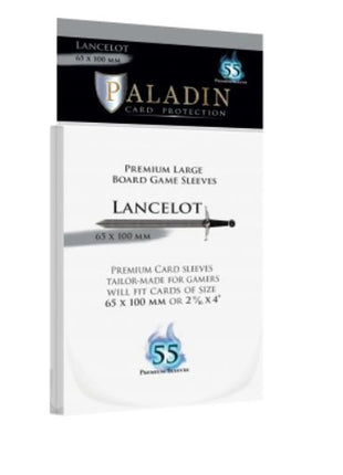 Dit is een foto van het spel Lancelot Premium Large 65X100 (55 Sleeves) - Lan-Clr- Paladin te koop bij Speldorado Spellenwinkel Delft
