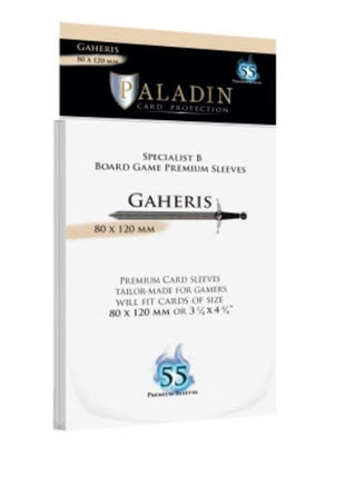 Sleeves Gaheris Premium Specialist B 80X120Mm (55 Sleeves)- Paladin Sleeves - Sleeves - Kaartspel accessoires,bordspel accessoires