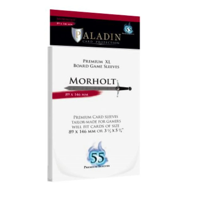 Dit is een foto van het spel Morholt, 89X146Mm Premium Xl&Nbsp; (55 Sleeves) Paladin Sleeves te koop bij Speldorado Spellenwinkel Delft