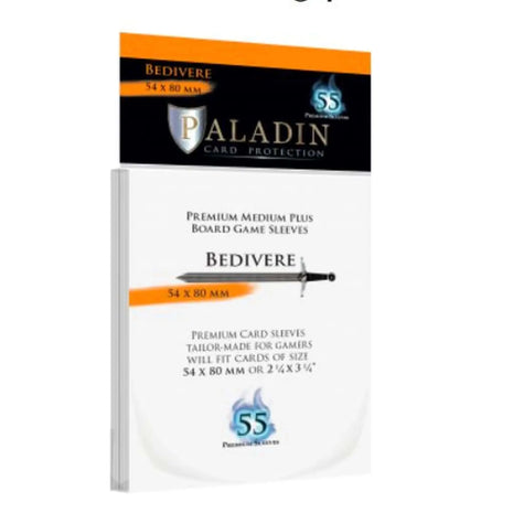 Dit is een foto van het spel Bedivere Premium Medium Plus 54X80Mm (55 Sleeves) te koop bij Speldorado Spellenwinkel Delft