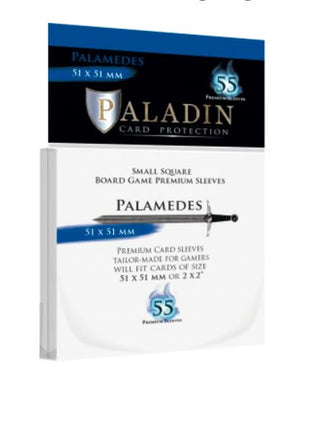 Dit is een foto van het spel Palamedes Premium Small Square 51X51Mm (55 Sleeves) te koop bij Speldorado Spellenwinkel Delft
