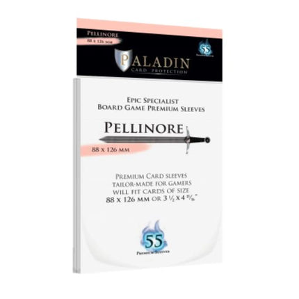 Dit is een foto van het spel Pellinore 88X126Mm Premium Epic Specialist (55 Sleeves) Paladin Sleeves te koop bij Speldorado Spellenwinkel Delft