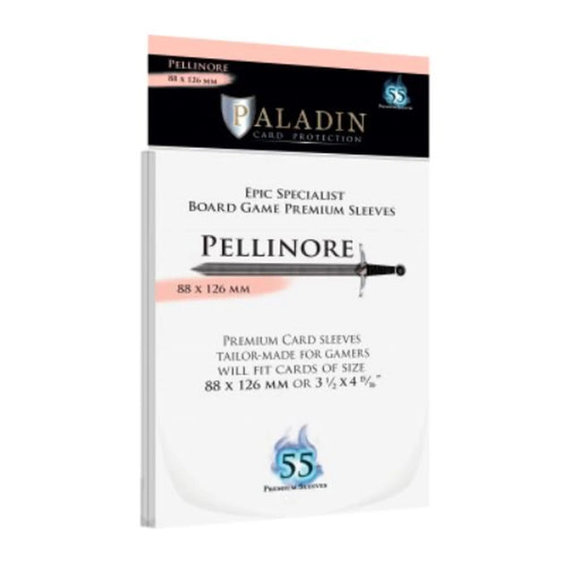 Dit is een foto van het spel Pellinore 88X126Mm Premium Epic Specialist (55 Sleeves) Paladin Sleeves te koop bij Speldorado Spellenwinkel Delft