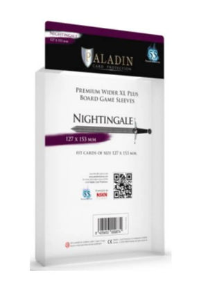 Dit is een foto van het spel Nightingale Premium Wider Xl Plus 127X153Mm (55 Sleeves) - Ngh-Clr - Paladin te koop bij Speldorado Spellenwinkel Delft