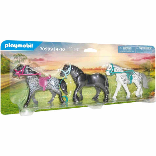 3 Paarden: Het Friese Paard, De Knabstrupper & De Andalusiër - 70999, 70999 van Playmobil te koop bij Speldorado !