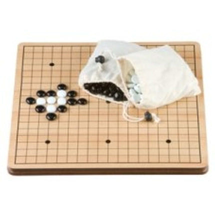 Dit is een foto van het spel Go Spel 36 Cm.Mdf Bord/Stenen Flats Glas te koop bij Speldorado Spellenwinkel Delft